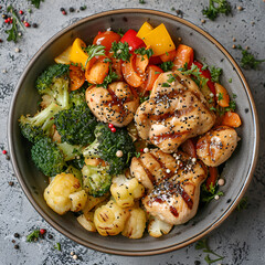 chicken with potatoes and vegetables