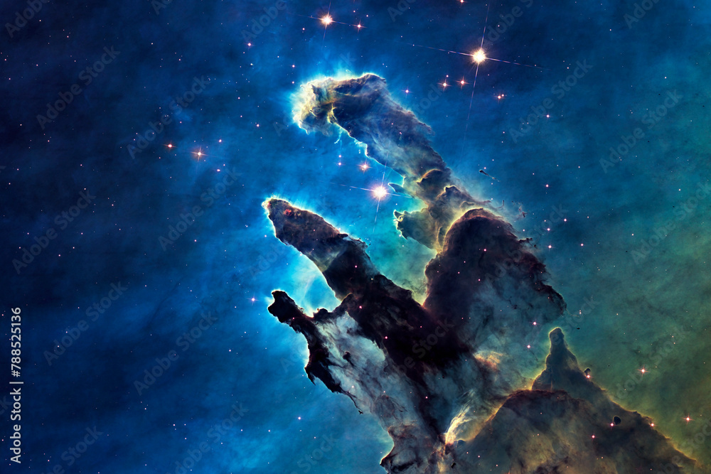 Canvas Prints a cosmic nebula of unusual shape. elements of this image furnished by nasa