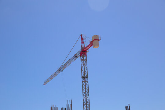 Construction Crane and red structure
