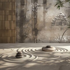 Zen Garden Serenity digital backdrop