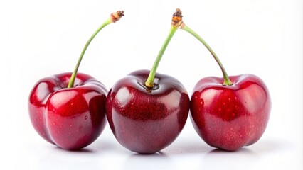 Cherries on a white background,