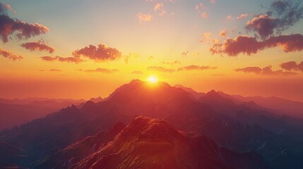 A beautiful sunset over the mountains.