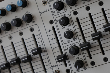 multiband equalizer faders and buttons 