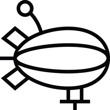 recommend clip art: blimp icon. Thin linear style design isolated on white background