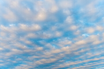 Cloudy skyscape background. Cloudscape sky background. Cloud in the sky. Background with cloud. Bright sky with overcast clouds. Skyscape and cloudscape. Sky with clouds. Weather and nature
