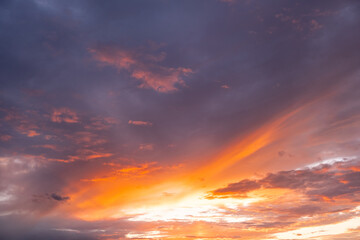 panoramic sunrise in bright rich and saturated colors, sunset dusk  sky, high quality photo