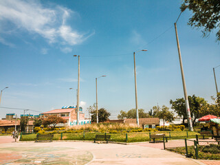 Bosa foundation square at noon in the south of Bogotá – Colombia