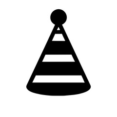 Party Hats icon vector graphics element silhouette sign symbol illustration on a Transparent Background