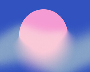 Mix color, cute pink blue pastel aurora blur gradient circle design cloud shape, in aesthetic risography style design, background, noise and blurry, blank circle space for text, banner, bubble