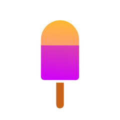 Popsicle icon vector graphics element silhouette sign symbol illustration on a Transparent Background