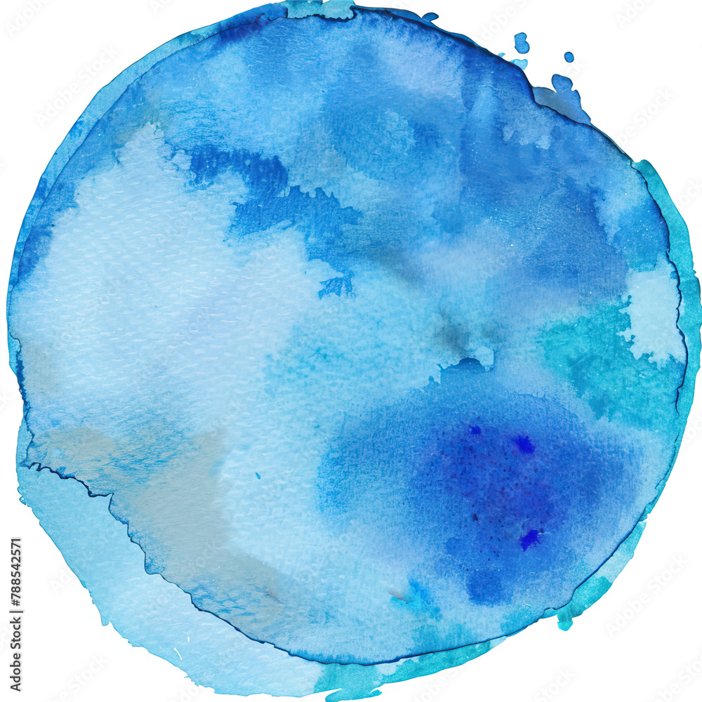 Poster Watercolor circle frame on white background
