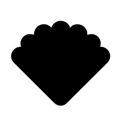 Seashell icon vector graphics element silhouette Summer hot sign symbol illustration on a Transparent Background