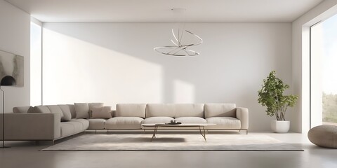Serene Minimalist Living Space with Elegant Simplicity / Espa&ccedil;o de Vida Minimalista Sereno com Simplicidade Elegante