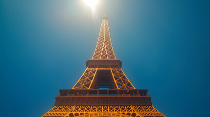 Eiffel Tower in Paris, France. Eiffel Tower is the most famous symbol of Paris.