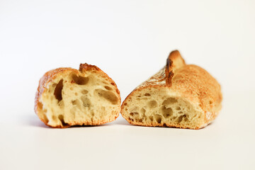delicious looking sliced french baguette bread 