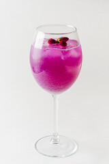 tasty cocktail on the white