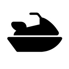 Jet Ski icon vector graphics element silhouette sign symbol illustration on a Transparent Background