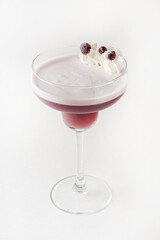 tasty cocktail on the white