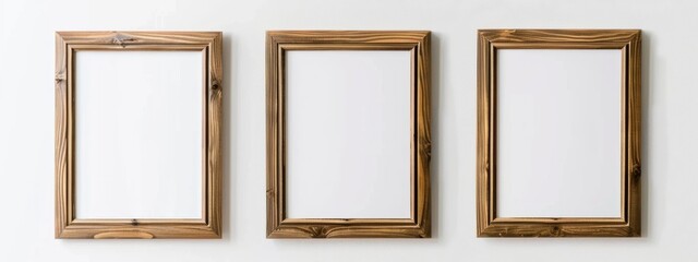 picture frame set isolated on white background gold vintage