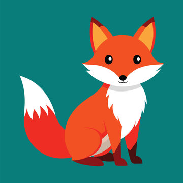 Red fox cartoon animal illustration