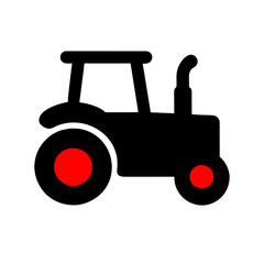 Fototapeta premium Tractor icon vector graphics element silhouette sign symbol illustration on a Transparent Background
