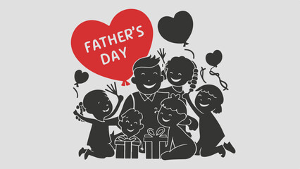 Happy Father's Day: Bonding Moments Silhouetted