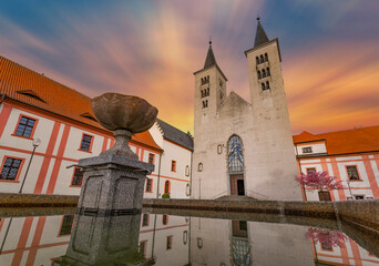 Premonstratensian Monastery from 12th century. Milevsko, Czech Republic.