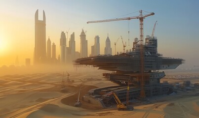 MAJESTIC CONSTRUCTION INDUSTRY ON THE ARAB DESERT