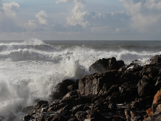 Fototapeta na wymiar Storm in the coast