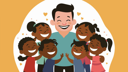 Fatherhood Joy: Silhouettes Against White