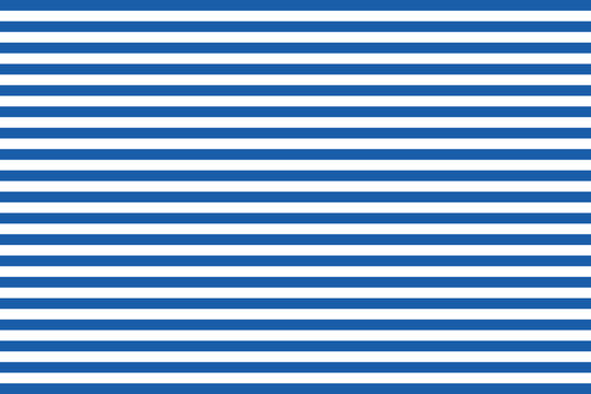Striped background with horizontal straight blue and white stripes. Seamless and repeating pattern. Editable vector illustration. eps 10