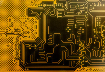 electronic circuit board, close view