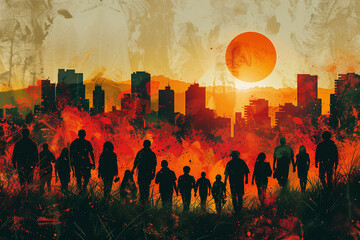 World Refugee Day Poster Design Generative AI