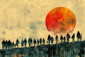 World Refugee Day Poster Design Generative AI