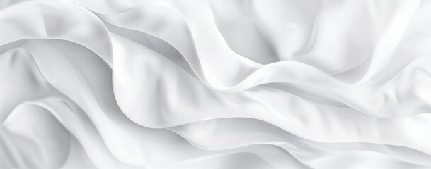 Abstrakter weißer Hintergrund mit weichen Wellen und unscharfen Kanten. - obrazy, fototapety, plakaty