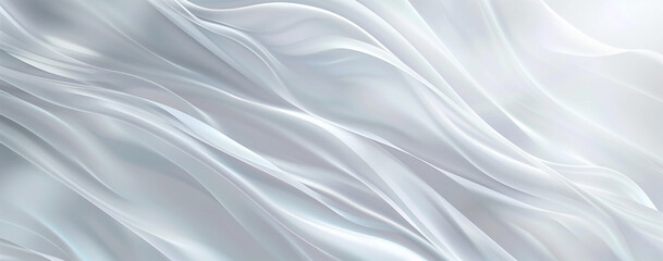 Naklejka premium Abstrakter weißer Hintergrund mit weichen Wellen und unscharfen Kanten.