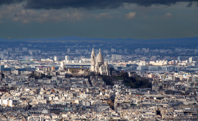 earial view over Paris, France