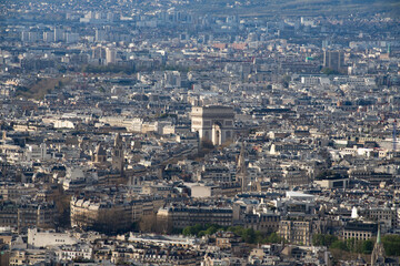 earial view over Paris, France