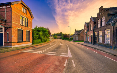 Street view of Aarle-Rixtel, a small village in the south of The Netherlands.