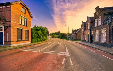 Foto auf Leinwand Street view of Aarle-Rixtel, a small village in the south of The Netherlands. © Alex de Haas