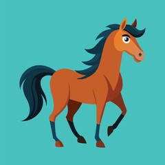stallion horse cartoon animal illustration
