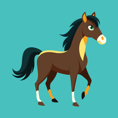 stallion horse cartoon animal illustration
