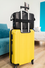 Travel Document Organizer with Charging Port in Bag