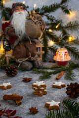 Christmas cookies with decoration.