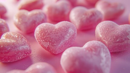 Obraz premium A close up of a bunch of candy hearts, perfect for Valentine's Day designs