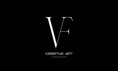FV, VF, F, V abstract letters logo monogram