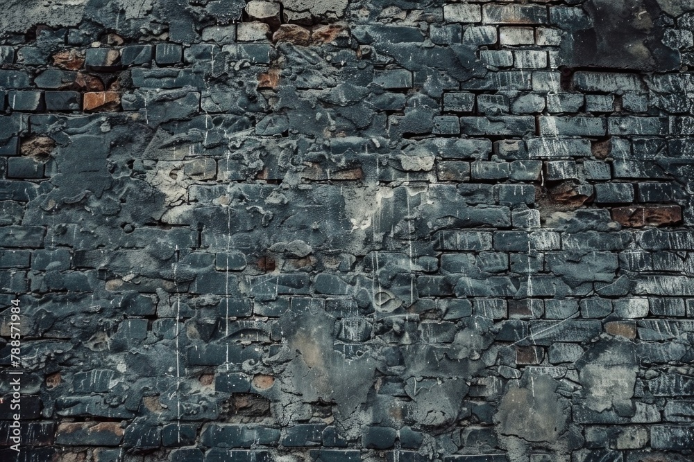 Poster an old brick wall with cracks and texture. suitable for architectural design projects