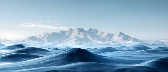 Arctic Waves: A Symphony of Ice and Sky. Concept Polar landscapes, Frozen beauty, Glacial formations, Arctic wildlife, Hypnotic auroras - obrazy, fototapety, plakaty