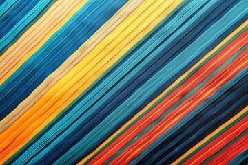 Vibrant close-up shot of a striped cloth, perfect for fashion or textile concepts
