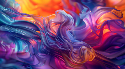 A Symphony Of Soundwaves Visualized As Vibrant Ribbons Of Color, Swirling And Dancing In A Hypnotic...